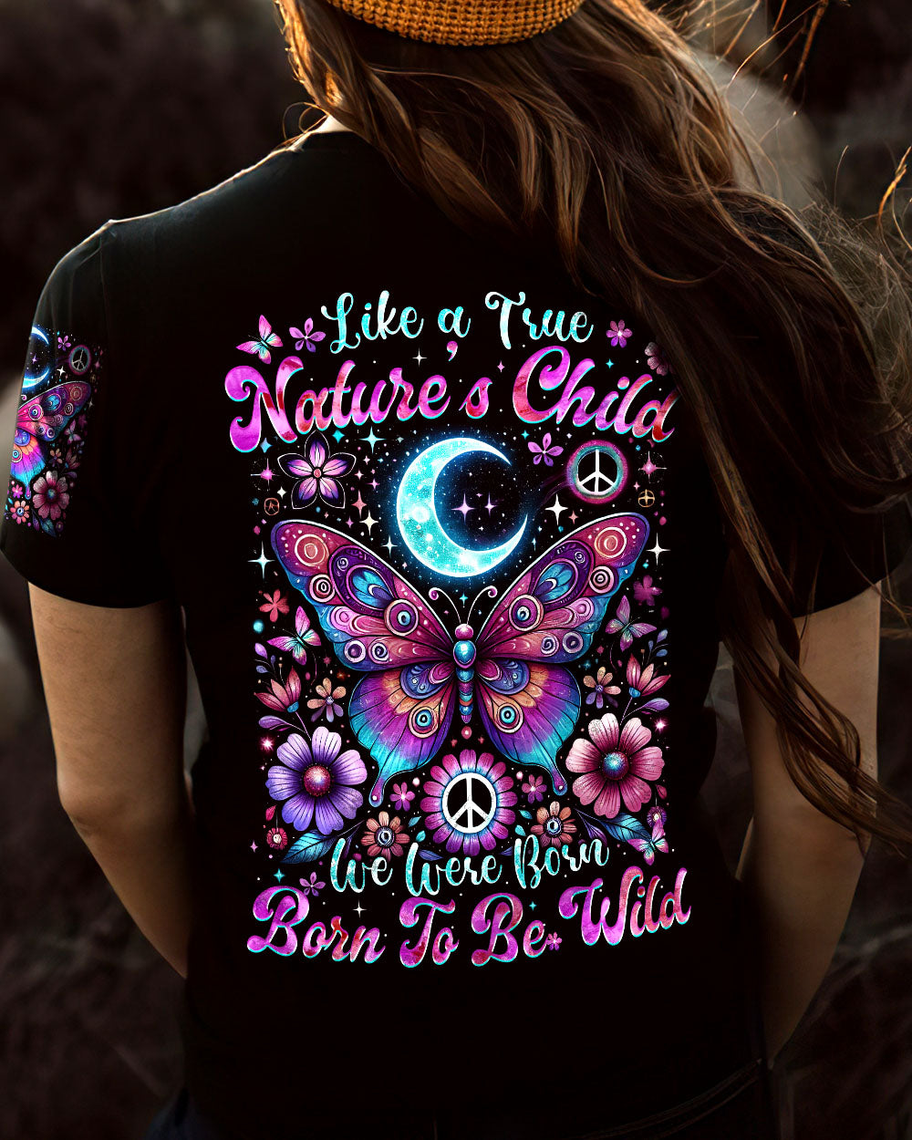 LIKE A TRUE NATURE’S CHILD BUTTERFLY ALL OVER PRINT - TYTM1803254