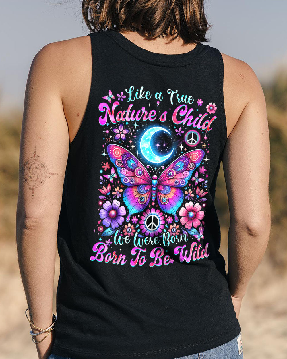 LIKE A TRUE NATURE’S CHILD BUTTERFLY ALL OVER PRINT - TYTM1803254