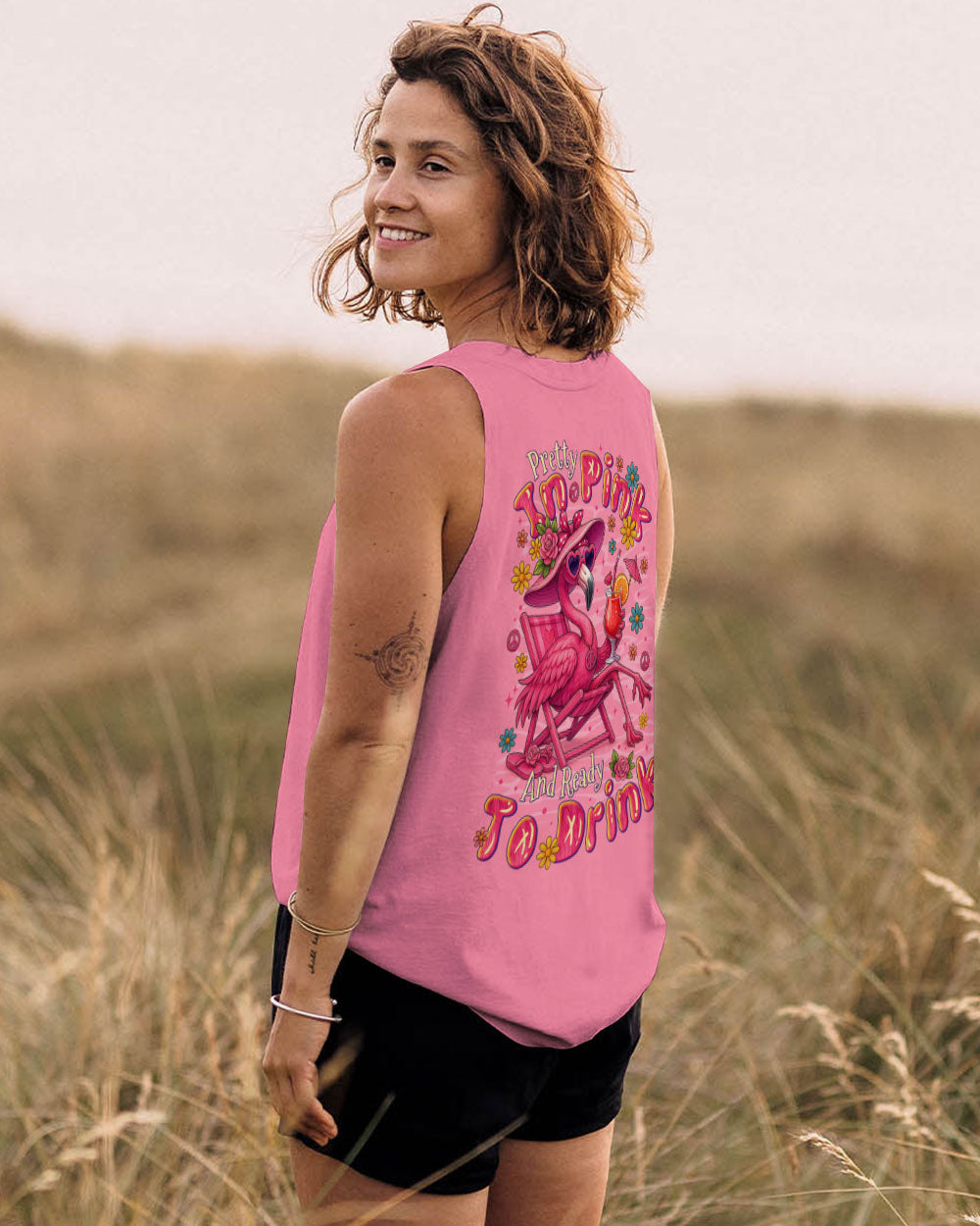PRETTY IN PINK FLAMINGO ALL OVER PRINT - TYTM1804251