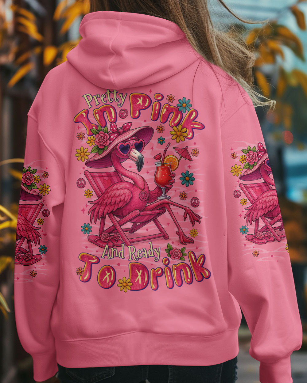 PRETTY IN PINK FLAMINGO ALL OVER PRINT - TYTM1804251
