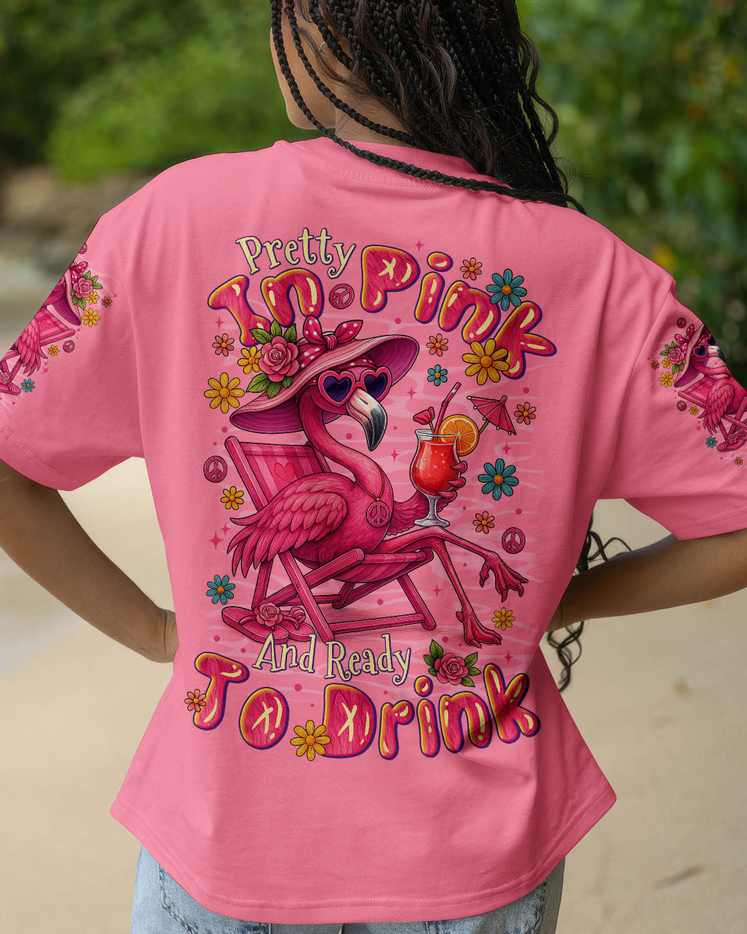 PRETTY IN PINK FLAMINGO ALL OVER PRINT - TYTM1804251