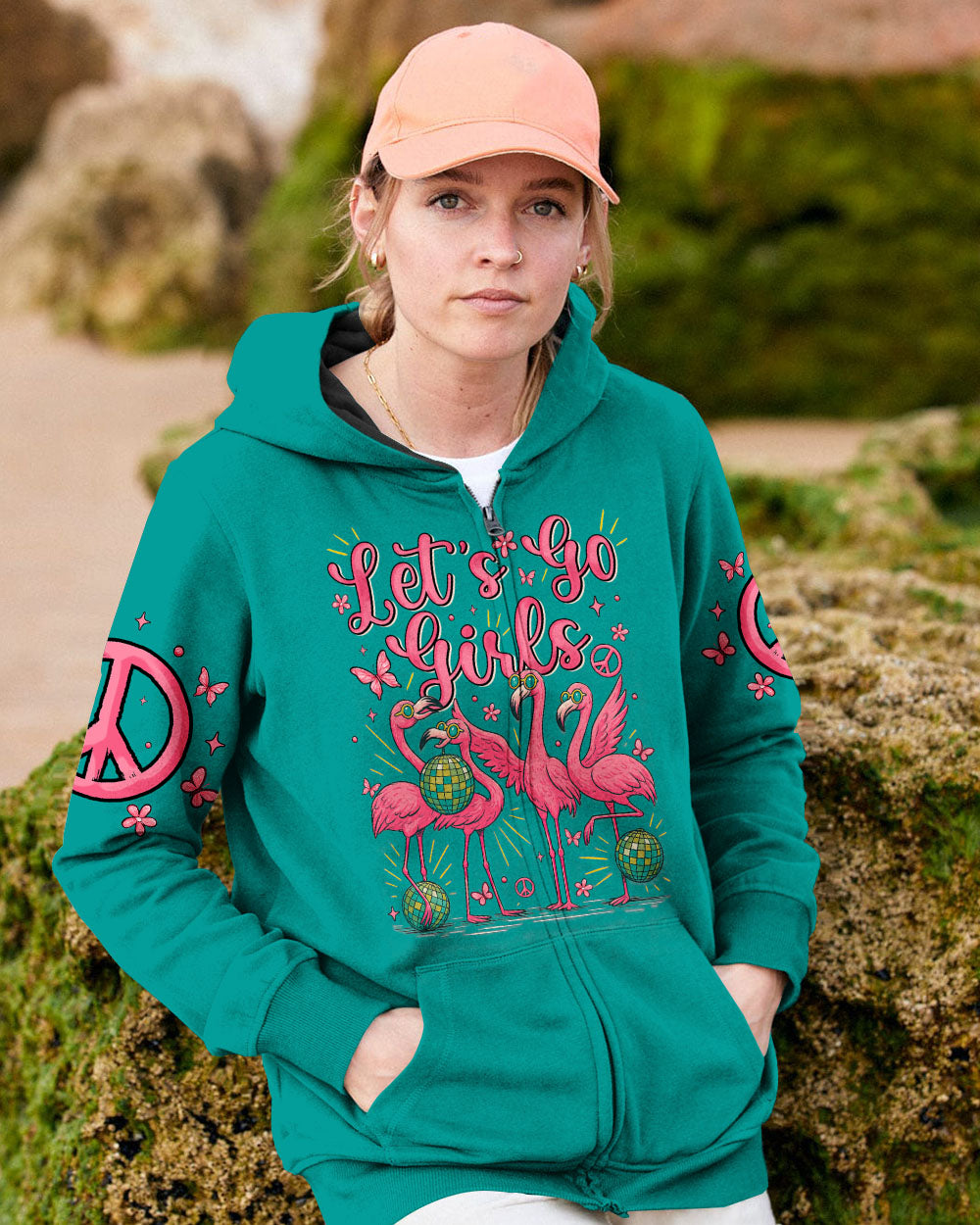 LET'S GO GIRLS FLAMINGO ALL OVER PRINT - TYTM1804254