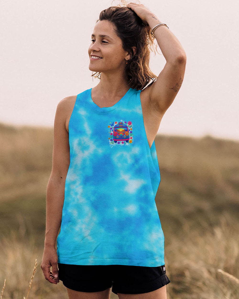 RUNNING AGAINST THE WIND CAR TIE DYE ALL OVER PRINT - TYTM1806253