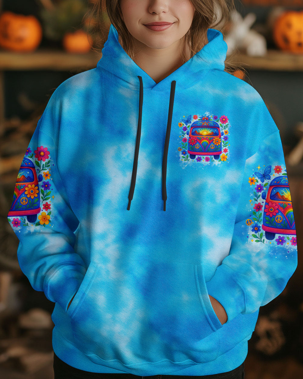 RUNNING AGAINST THE WIND CAR TIE DYE ALL OVER PRINT - TYTM1806253