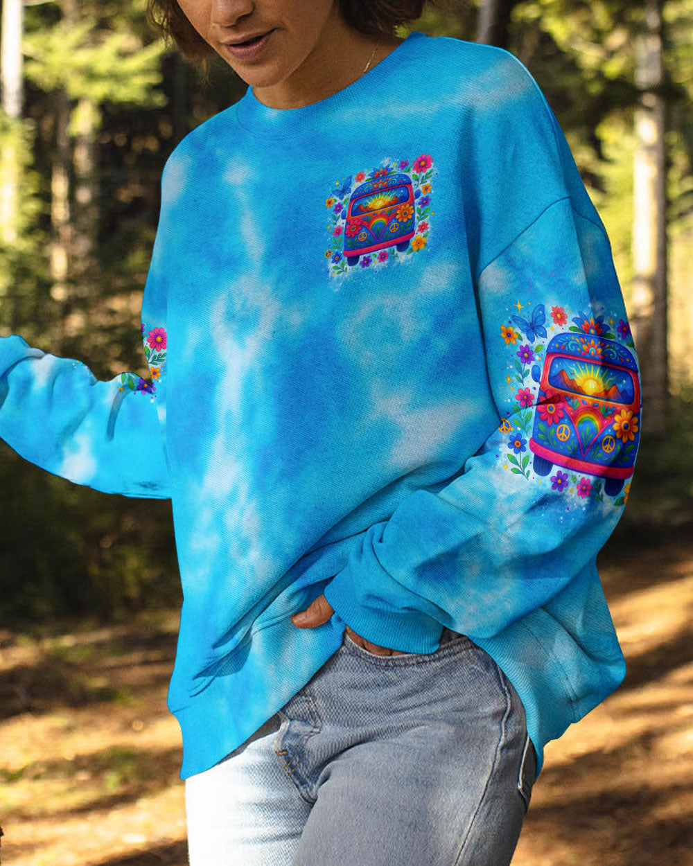 RUNNING AGAINST THE WIND CAR TIE DYE ALL OVER PRINT - TYTM1806253