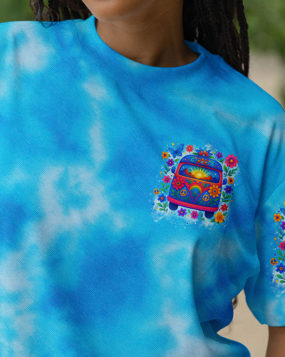 RUNNING AGAINST THE WIND CAR TIE DYE ALL OVER PRINT - TYTM1806253