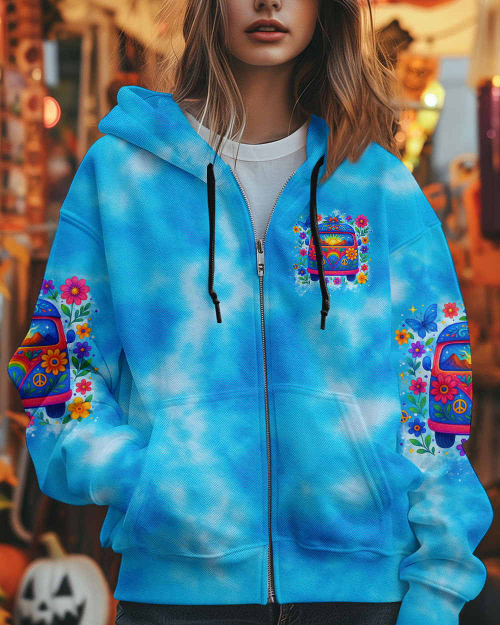 RUNNING AGAINST THE WIND CAR TIE DYE ALL OVER PRINT - TYTM1806253