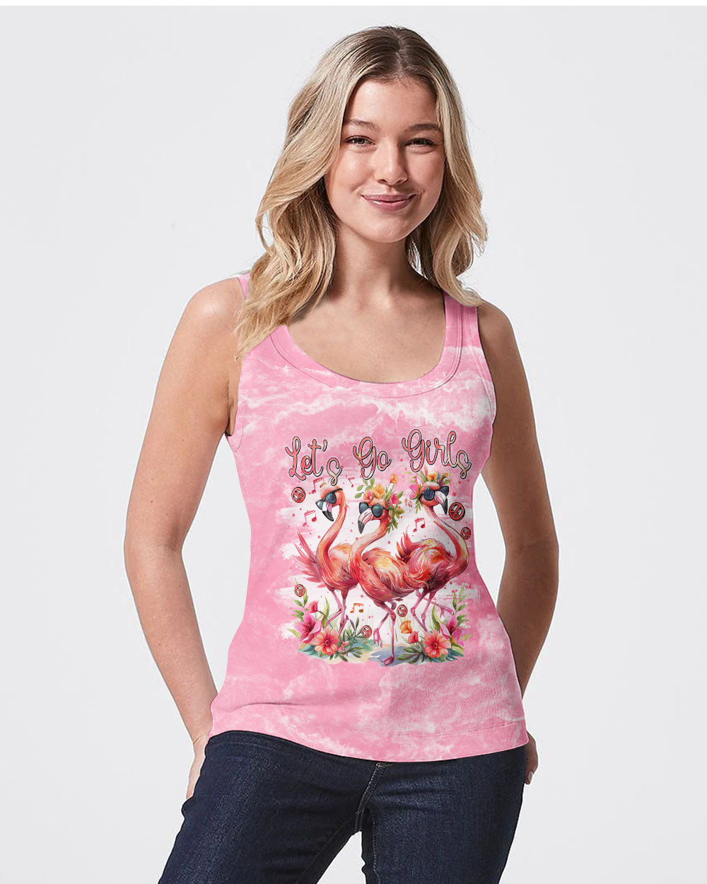 LET'S GO GIRLS FLAMINGO ALL OVER PRINT - TYTM1904243