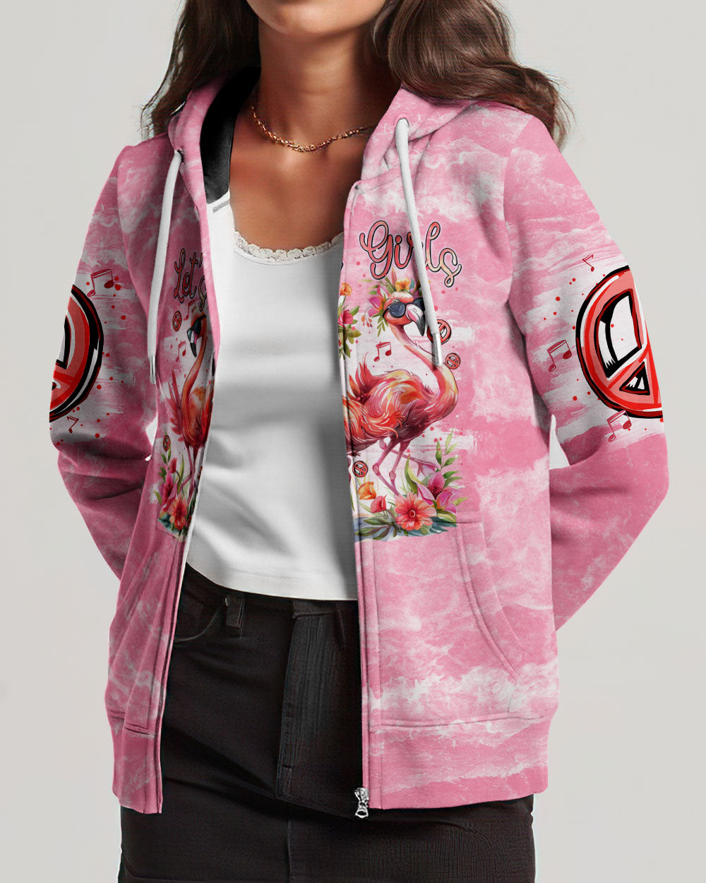 LET'S GO GIRLS FLAMINGO ALL OVER PRINT - TYTM1904243
