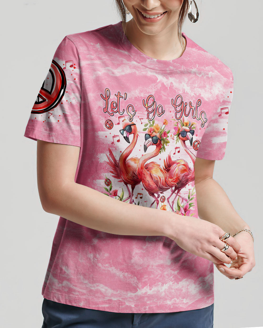 LET'S GO GIRLS FLAMINGO ALL OVER PRINT - TYTM1904243