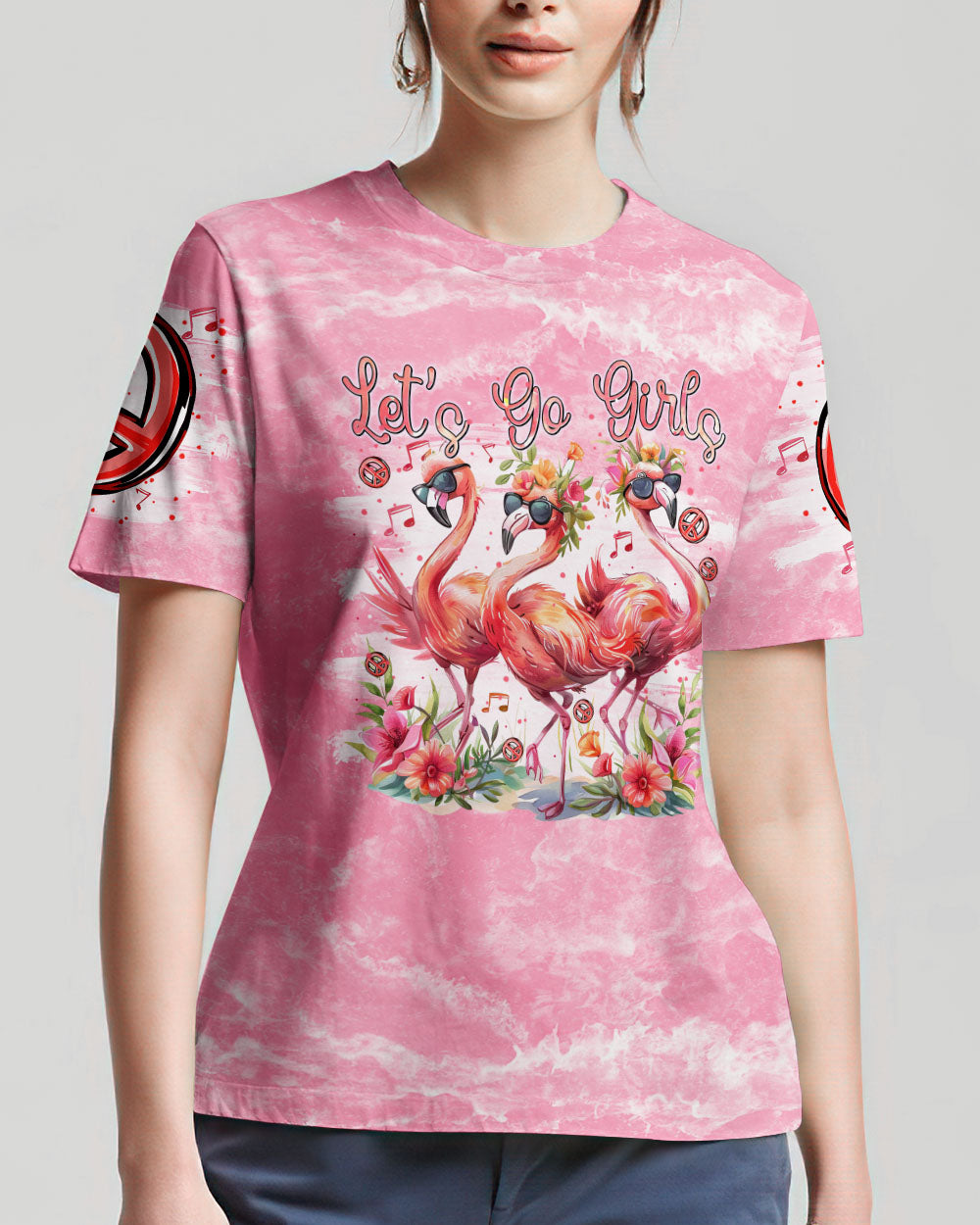 LET'S GO GIRLS FLAMINGO ALL OVER PRINT - TYTM1904243