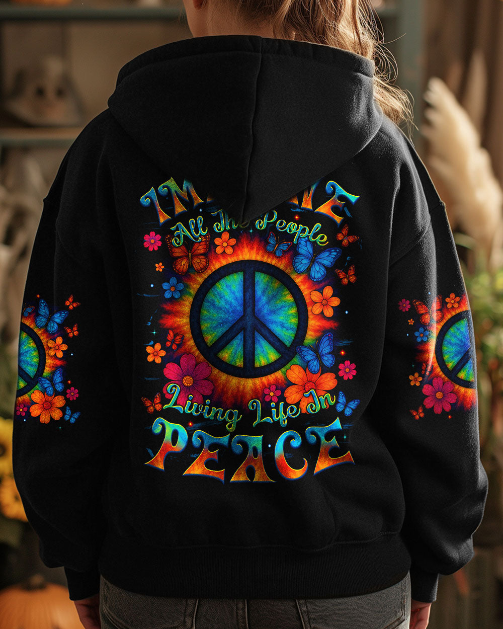IMAGINE ALL THE PEOPLE LIVING LIFE IN PEACE TIE DYE ALL OVER PRINT - TYTM1905251