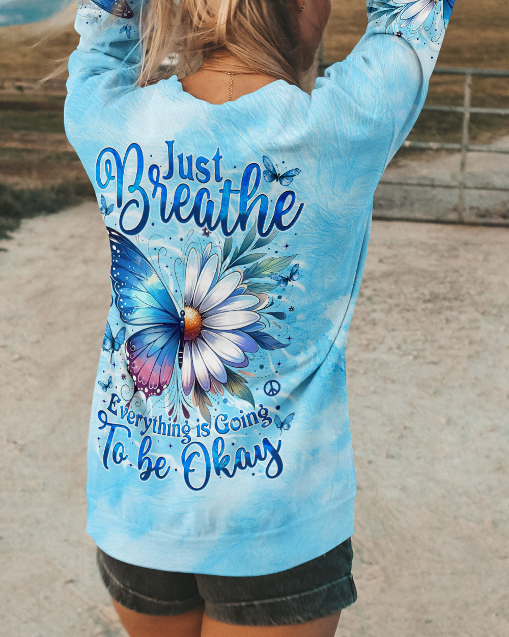 JUST BREATHE BUTTERFLY ALL OVER PRINT - TYTM2001252
