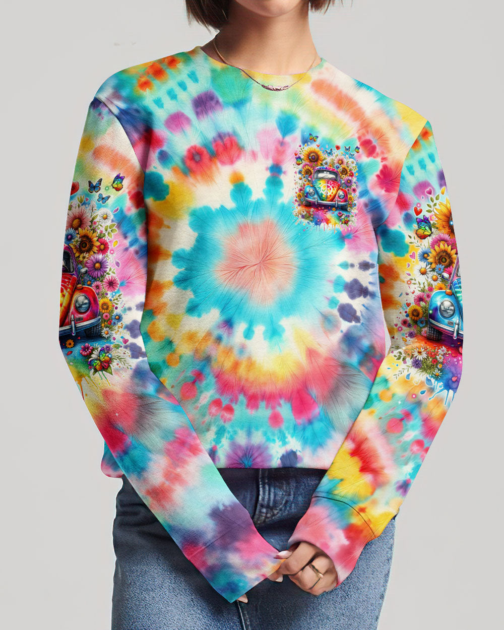 DON'T WORRY BE HAPPY TIE DYE ALL OVER PRINT - TYTM2002242
