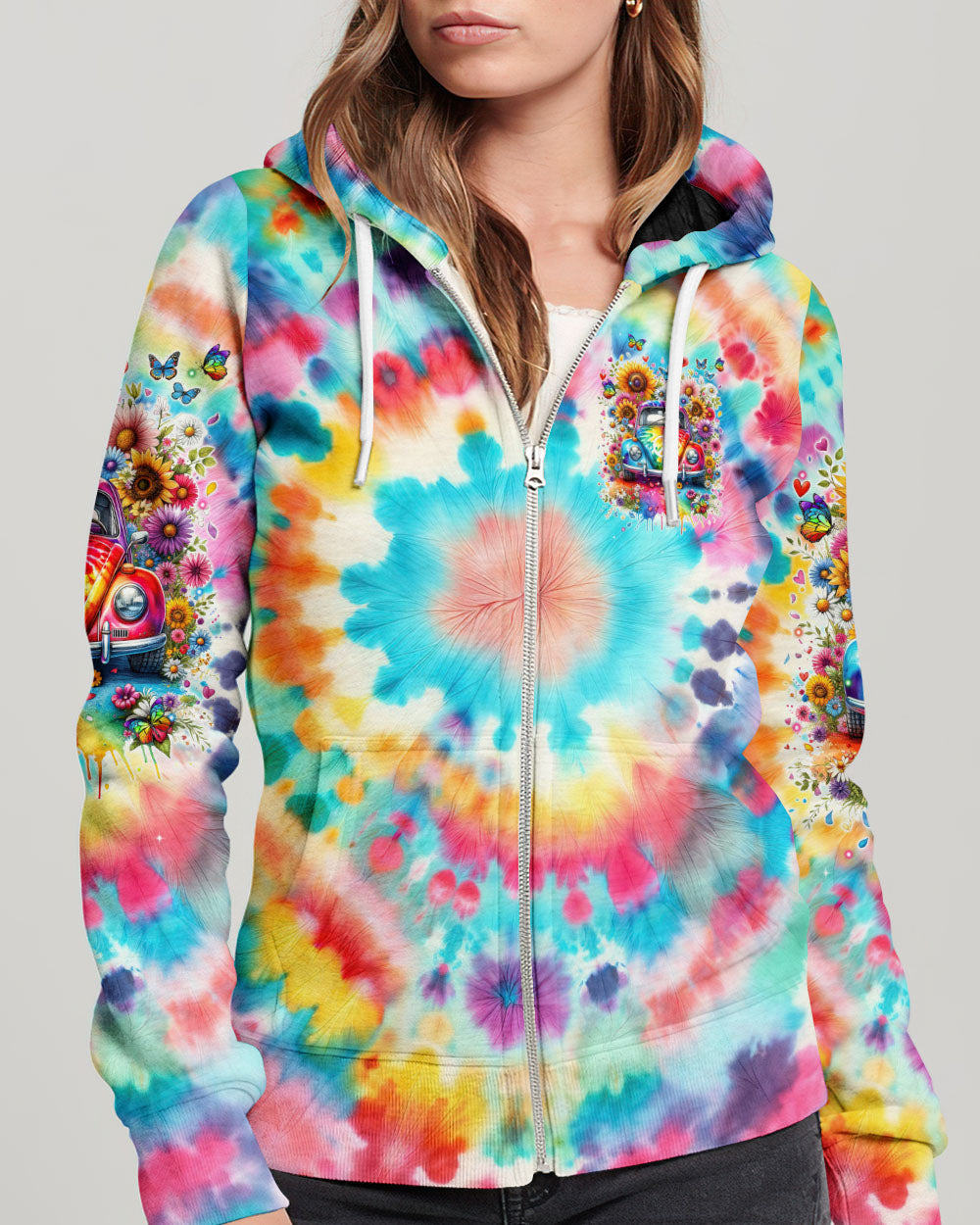 DON'T WORRY BE HAPPY TIE DYE ALL OVER PRINT - TYTM2002242