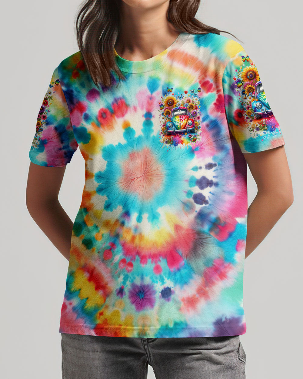 DON'T WORRY BE HAPPY TIE DYE ALL OVER PRINT - TYTM2002242
