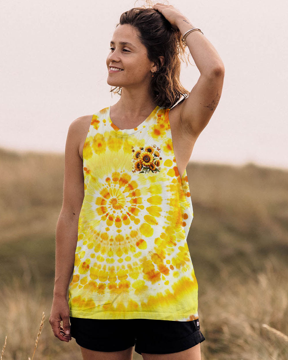 YOU BELONG AMONG THE WILDFLOWERS SUNFLOWERS TIE DYE ALL OVER PRINT - TYTM2002253