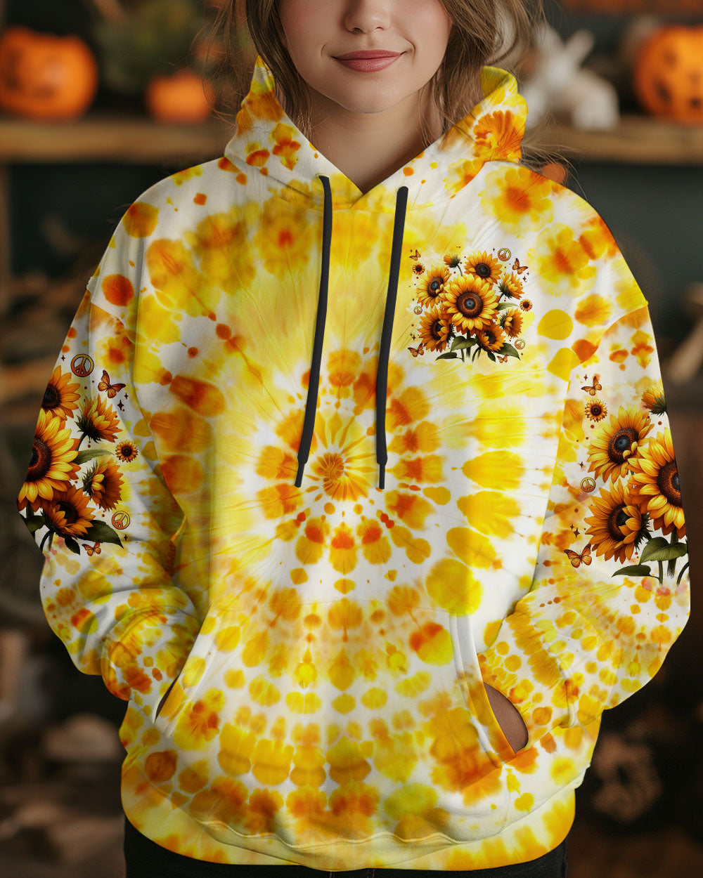 YOU BELONG AMONG THE WILDFLOWERS SUNFLOWERS TIE DYE ALL OVER PRINT - TYTM2002253
