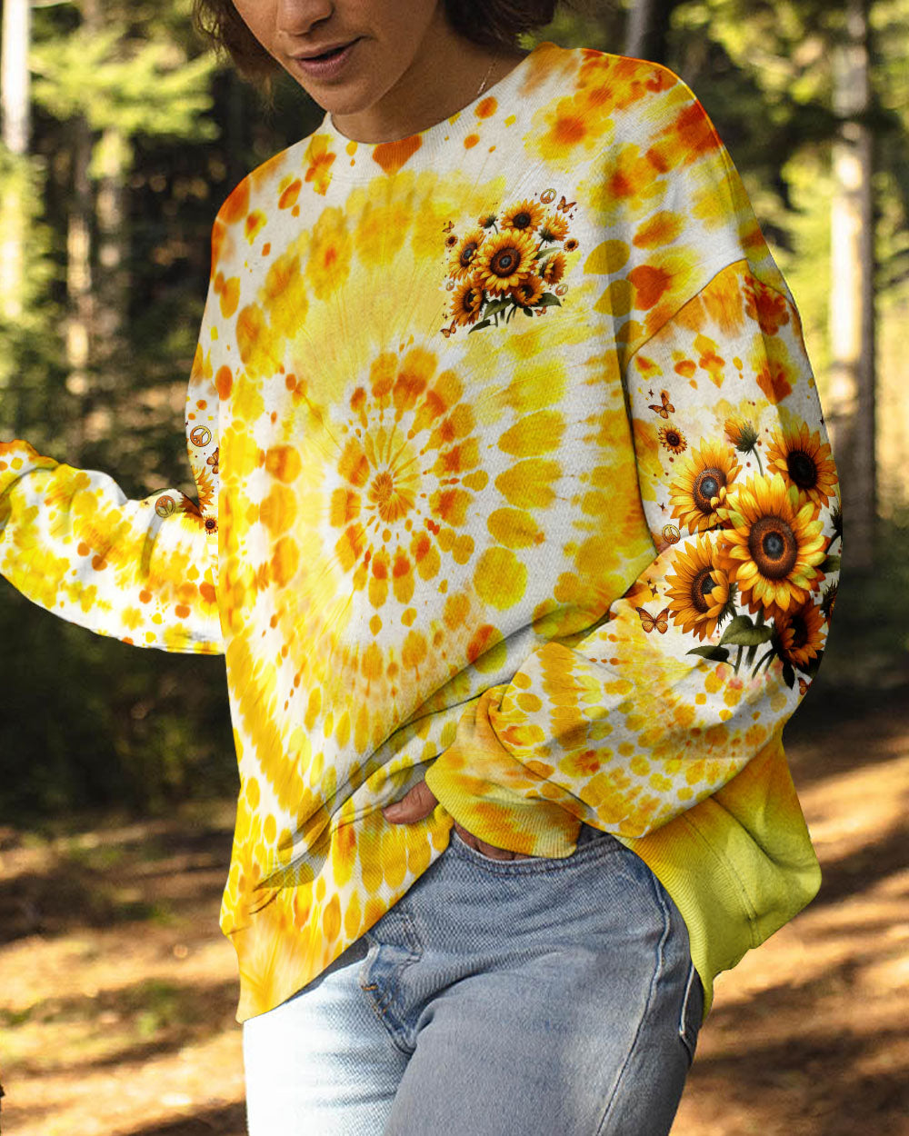YOU BELONG AMONG THE WILDFLOWERS SUNFLOWERS TIE DYE ALL OVER PRINT - TYTM2002253