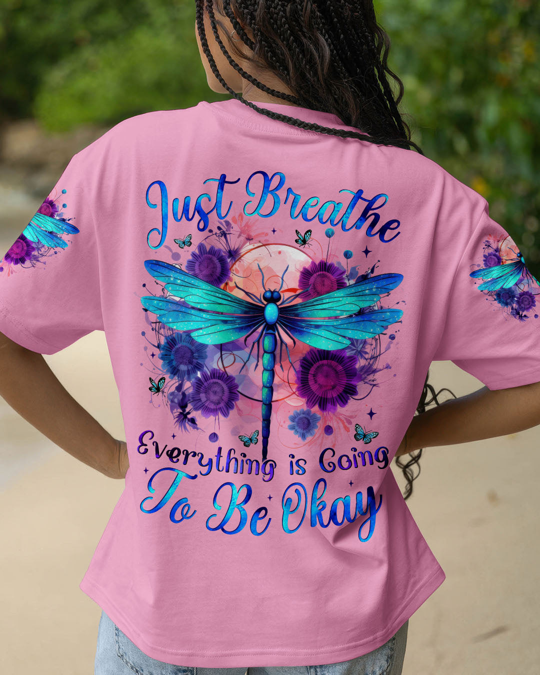 JUST BREATHE DRAGONFLY ALL OVER PRINT - TYTM2005252