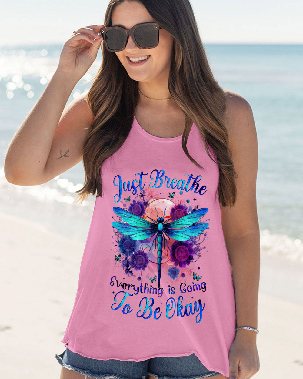 JUST BREATHE DRAGONFLY ALL OVER PRINT - TYTM2005252