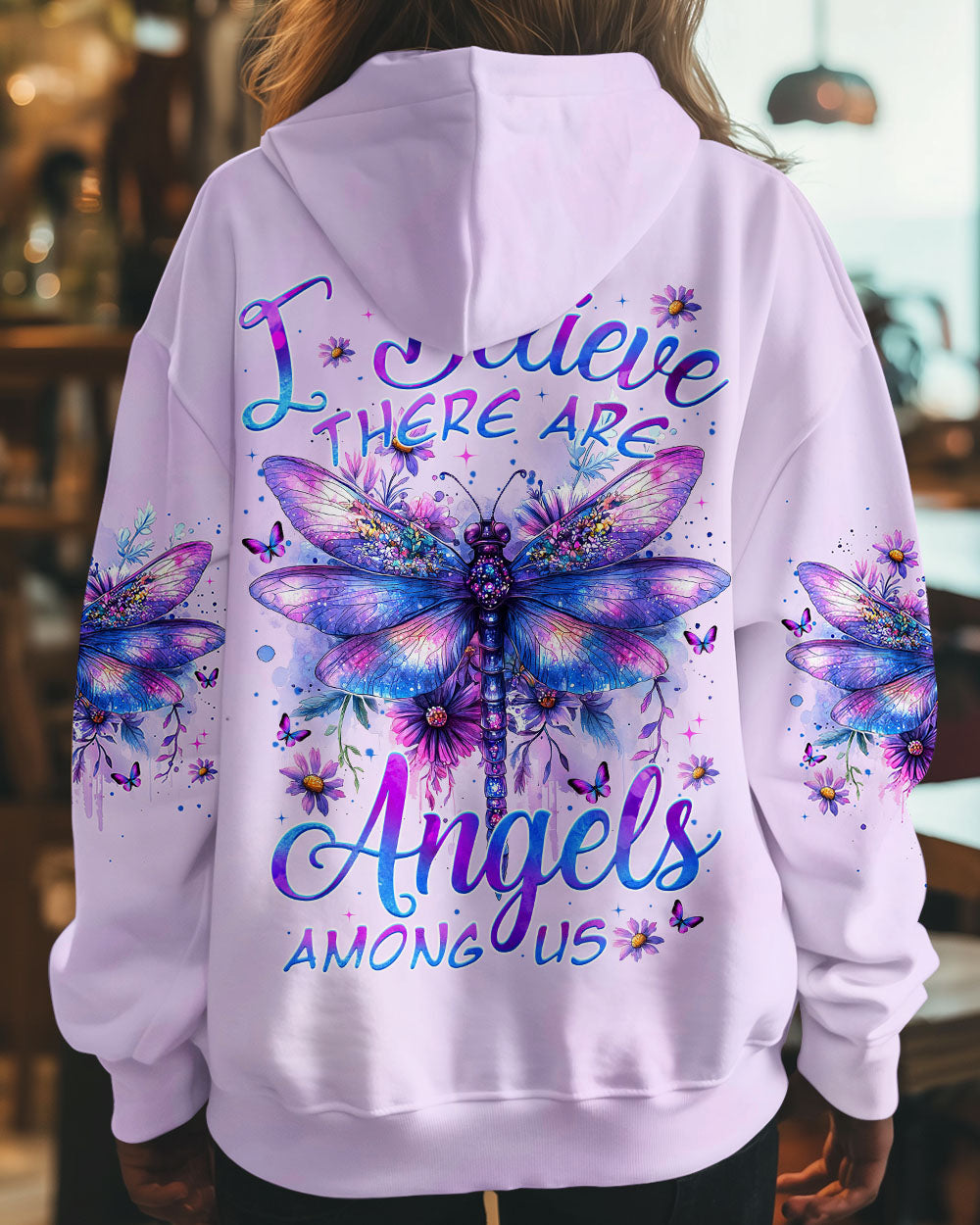 I BELIEVE THERE ARE ANGELS AMONG US DRAGONFLY ALL OVER PRINT - TYTM2009243