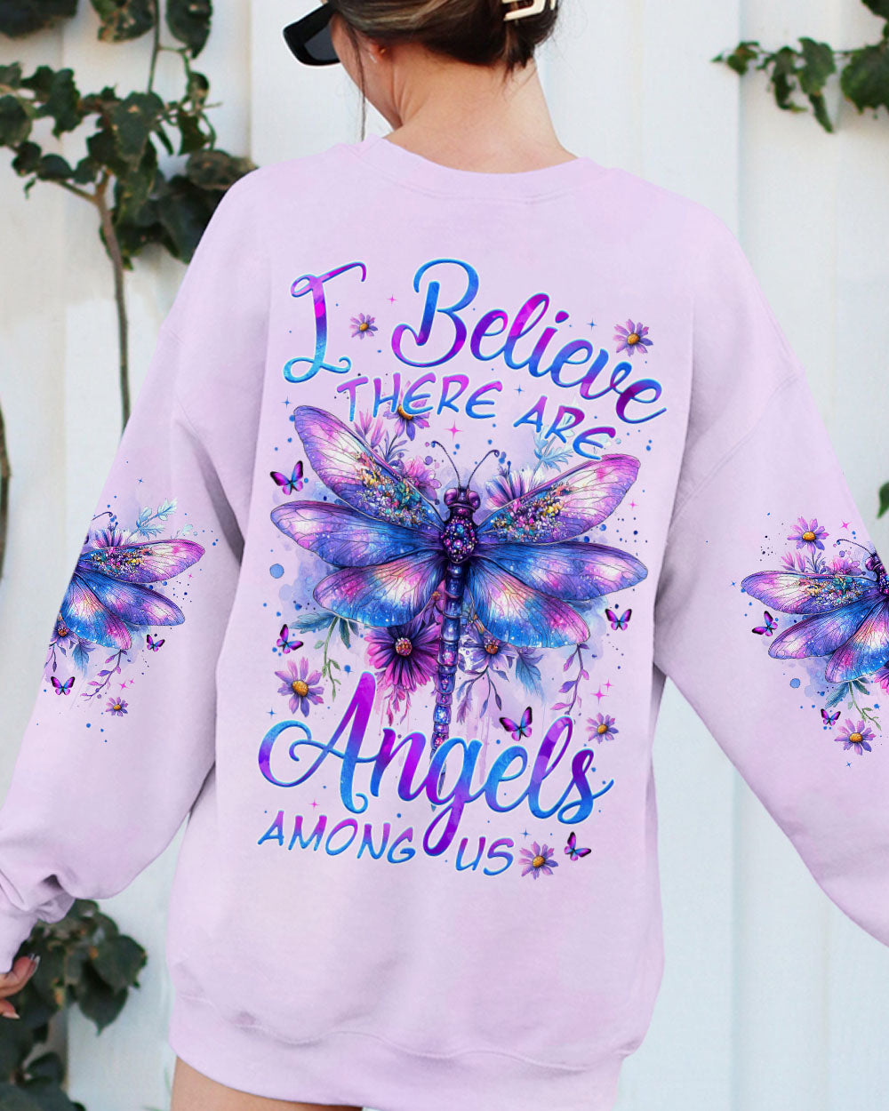 I BELIEVE THERE ARE ANGELS AMONG US DRAGONFLY ALL OVER PRINT - TYTM2009243