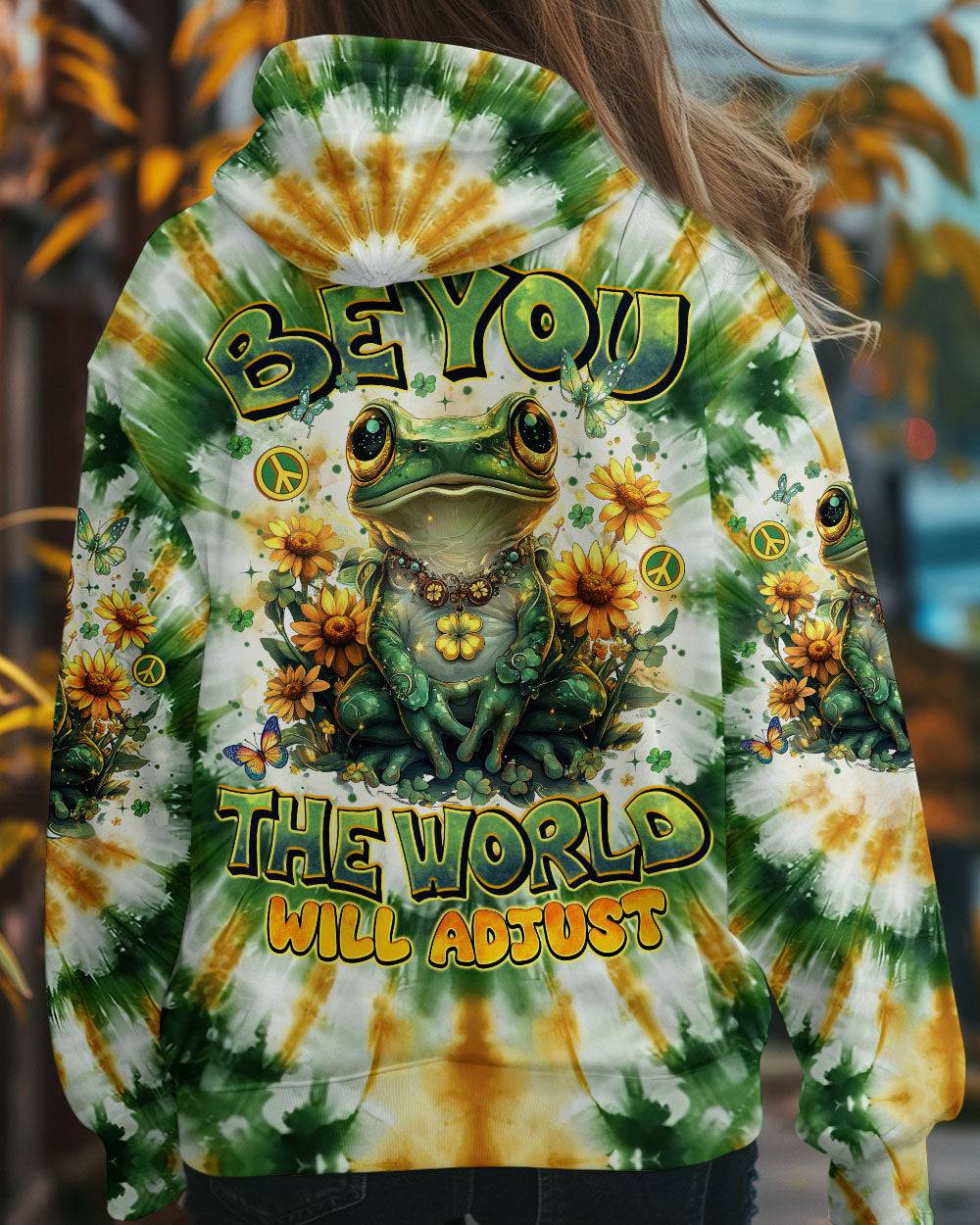 BE YOU THE WORLD WILL ADJUST FROG ALL OVER PRINT - TYTM2101253