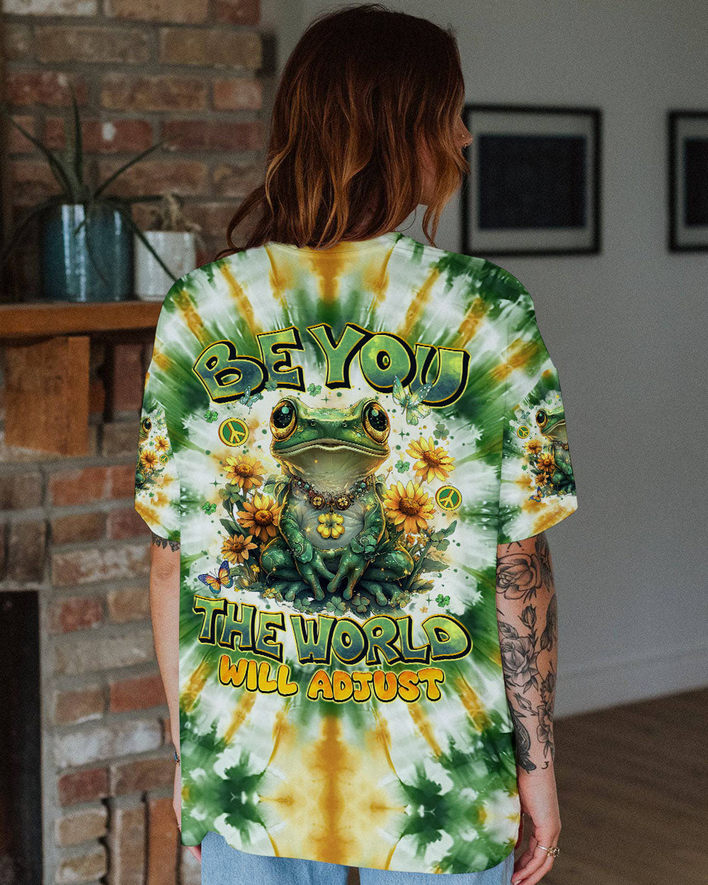 BE YOU THE WORLD WILL ADJUST FROG ALL OVER PRINT - TYTM2101253