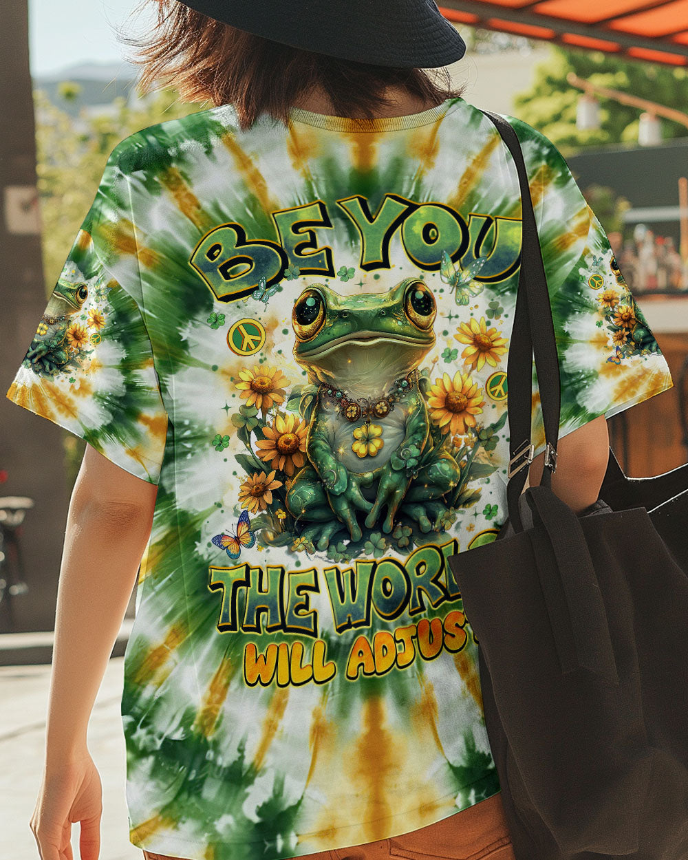 BE YOU THE WORLD WILL ADJUST FROG ALL OVER PRINT - TYTM2101253