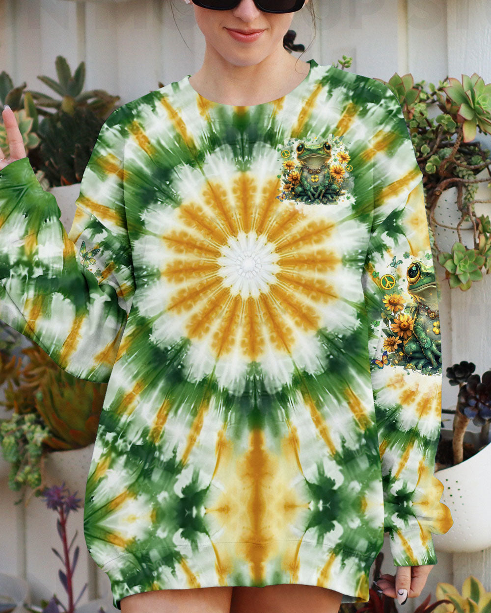 BE YOU THE WORLD WILL ADJUST FROG ALL OVER PRINT - TYTM2101253