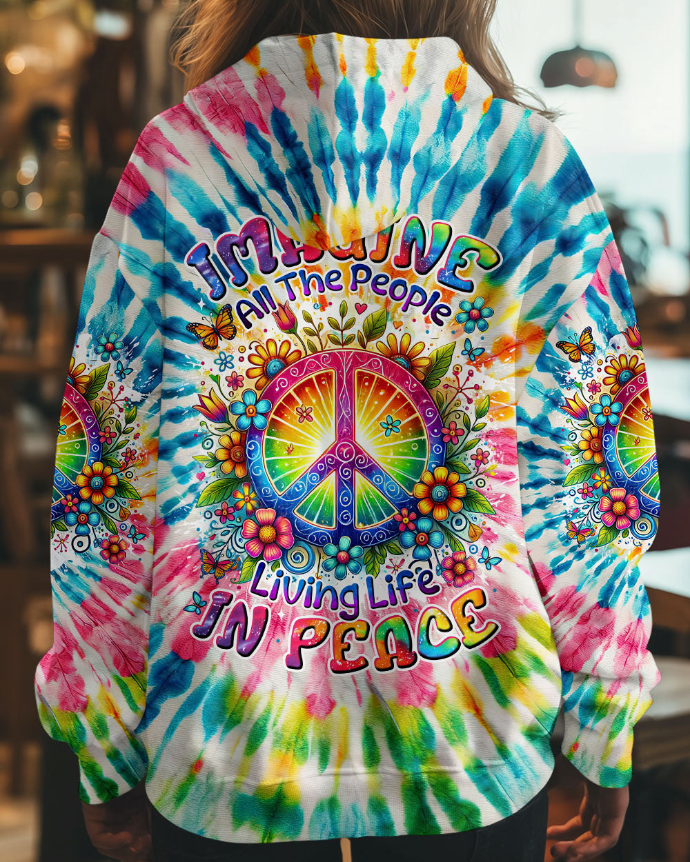 IMAGINE ALL THE PEOPLE LIVING LIFE IN PEACE TIE DYE ALL OVER PRINT - TYTM2103253