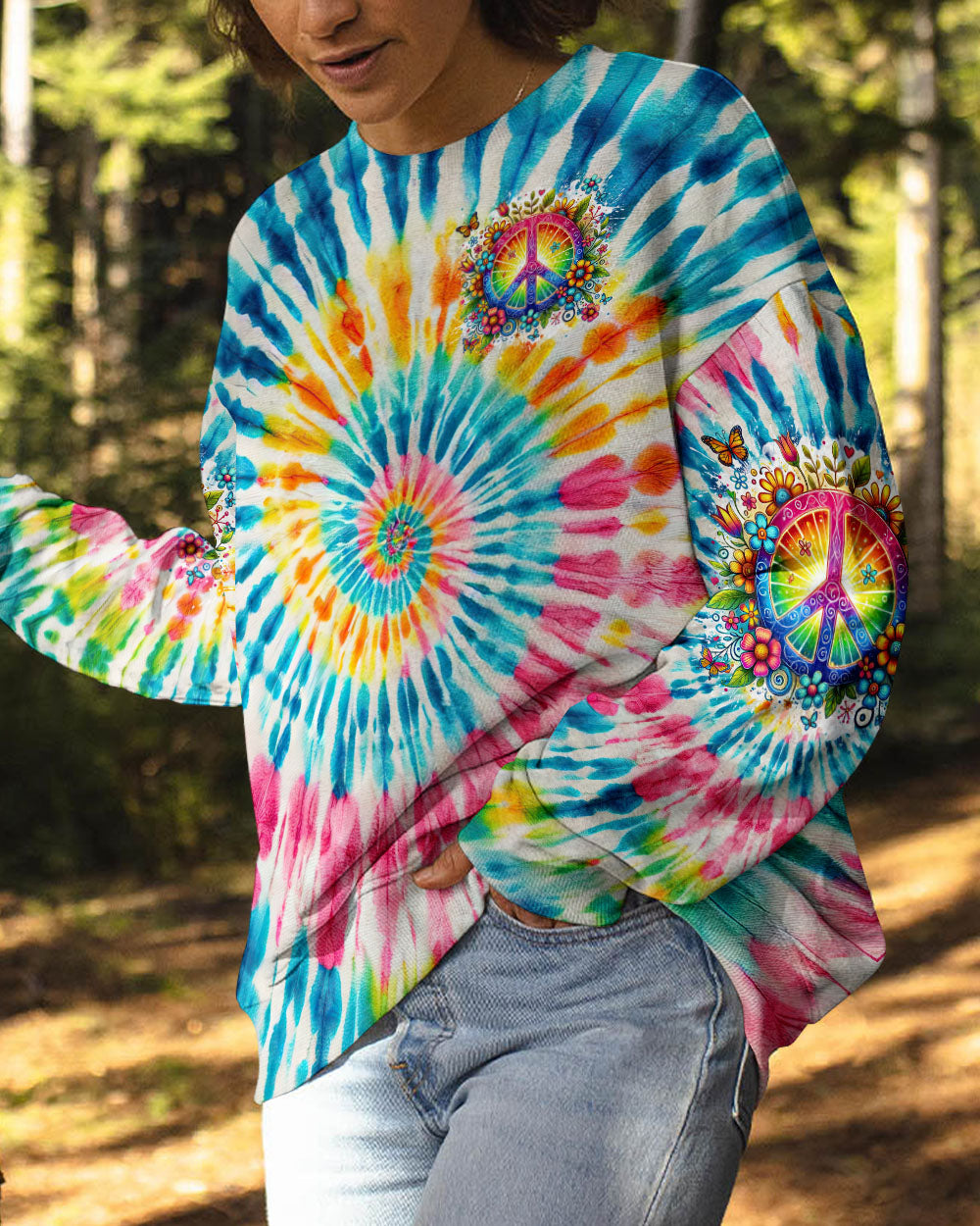 IMAGINE ALL THE PEOPLE LIVING LIFE IN PEACE TIE DYE ALL OVER PRINT - TYTM2103253