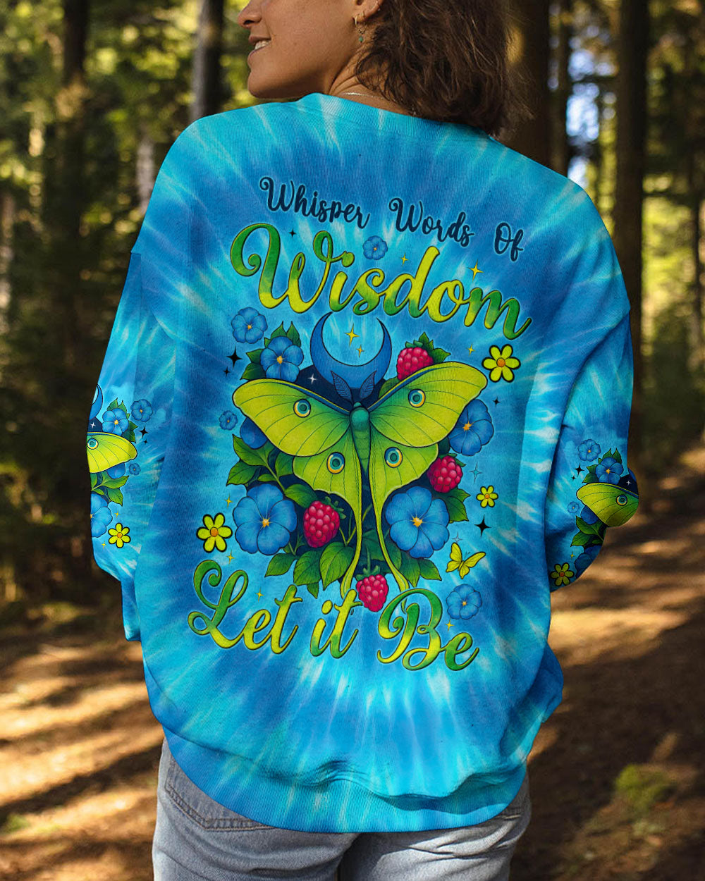 WHISPER WORDS OF WISDOM LET IT BE BUTTERFLY TIE DYE ALL OVER PRINT - TYTM2104252