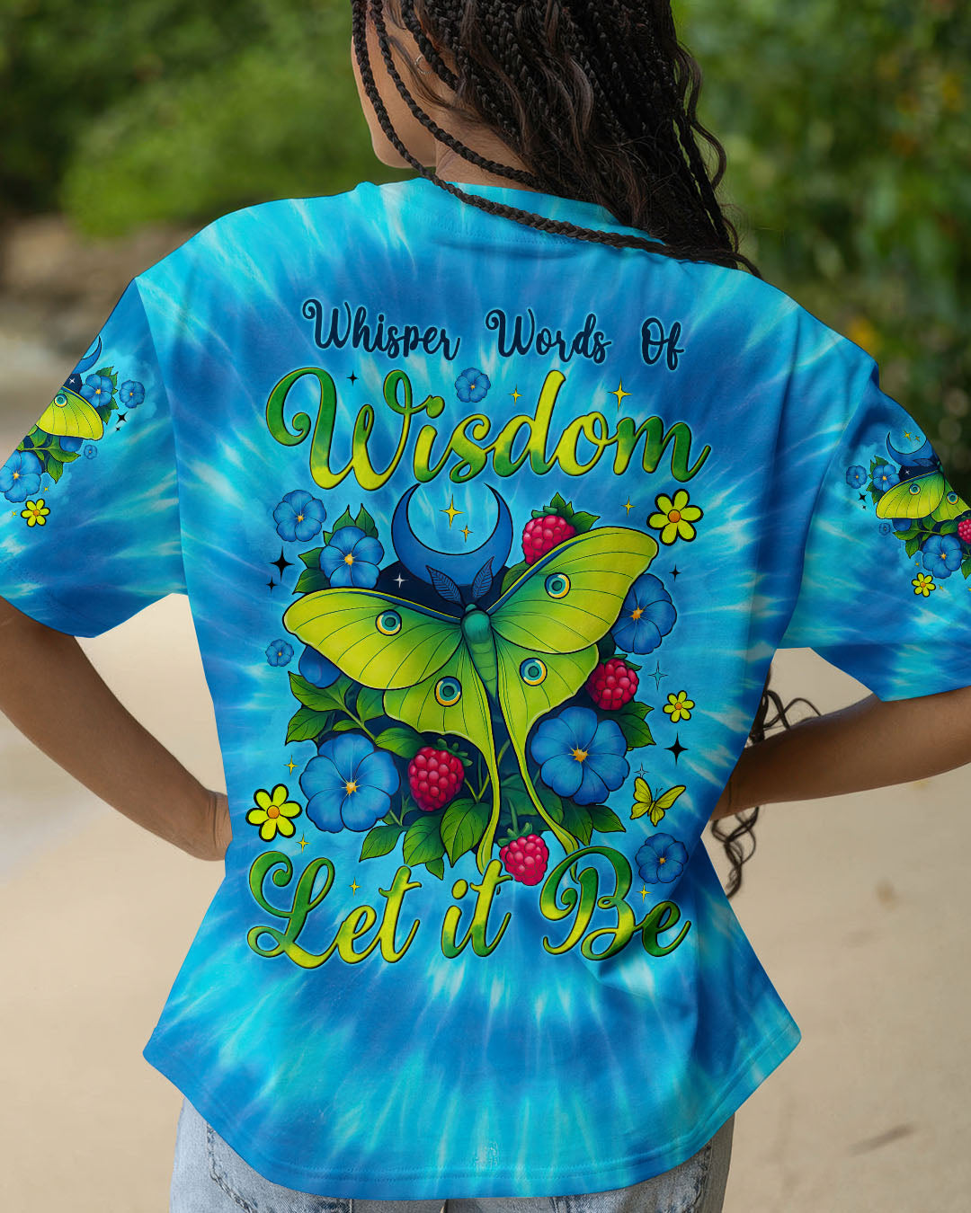 WHISPER WORDS OF WISDOM LET IT BE BUTTERFLY TIE DYE ALL OVER PRINT - TYTM2104252