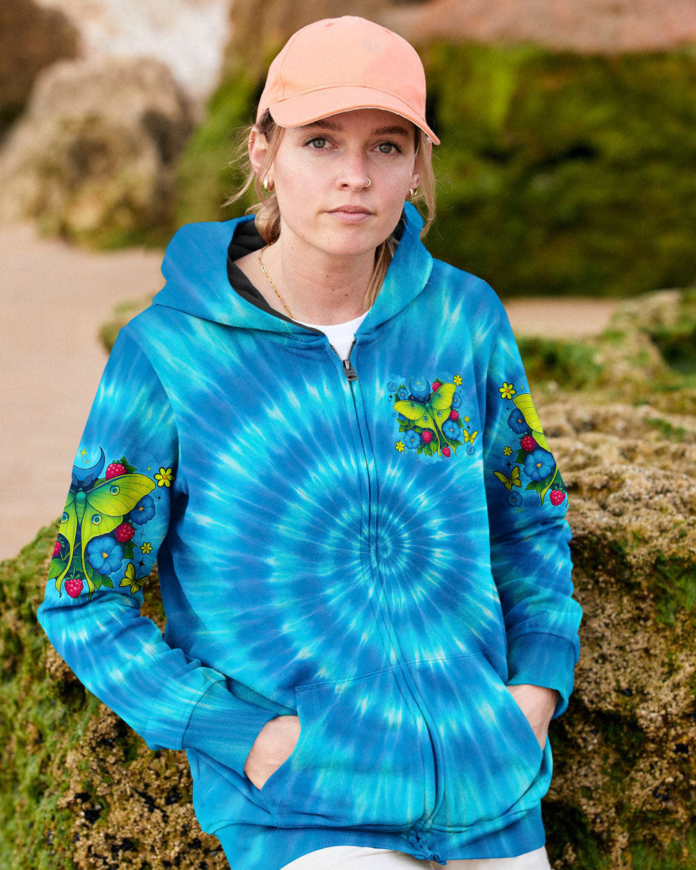 WHISPER WORDS OF WISDOM LET IT BE BUTTERFLY TIE DYE ALL OVER PRINT - TYTM2104252