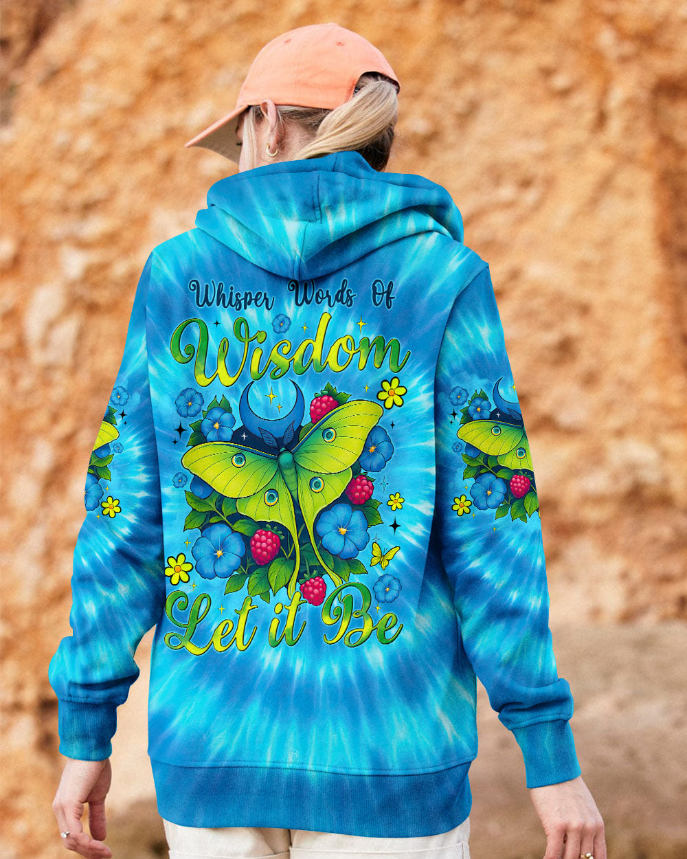 WHISPER WORDS OF WISDOM LET IT BE BUTTERFLY TIE DYE ALL OVER PRINT - TYTM2104252