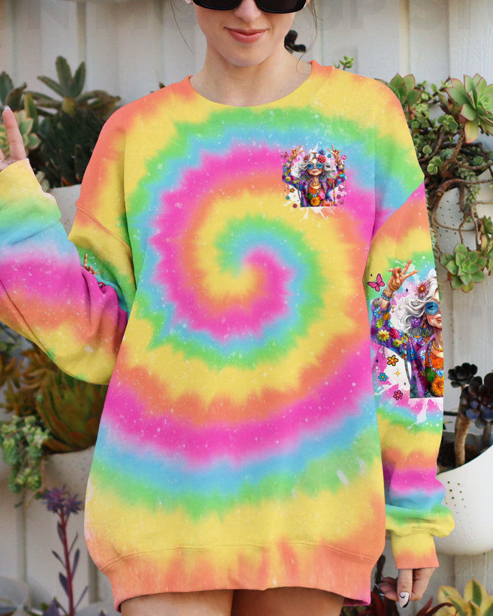 OLD HIPPIES TIE DYE ALL OVER PRINT - TYTM2205251