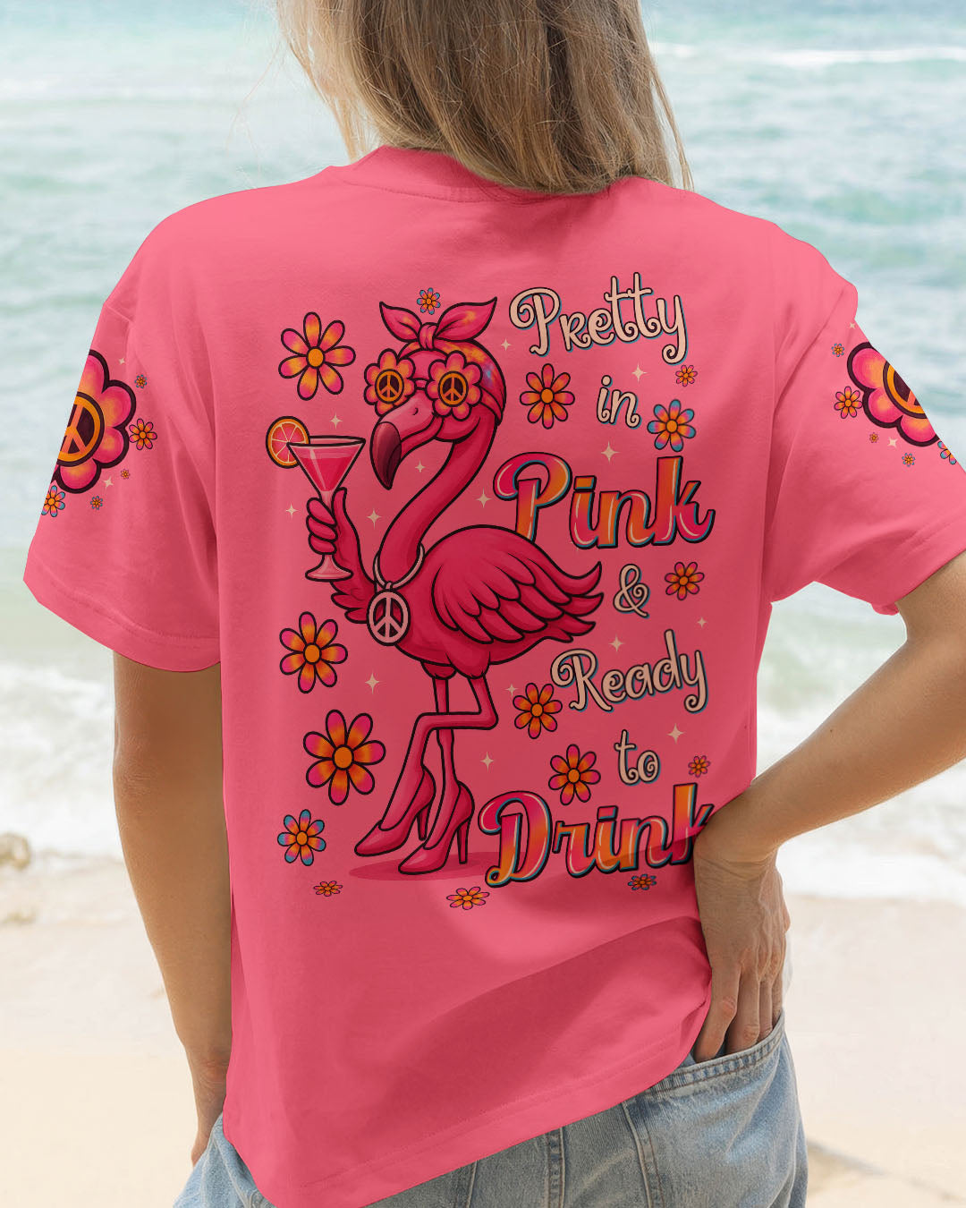 PRETTY IN PINK FLAMINGO ALL OVER PRINT - TYTM2205254