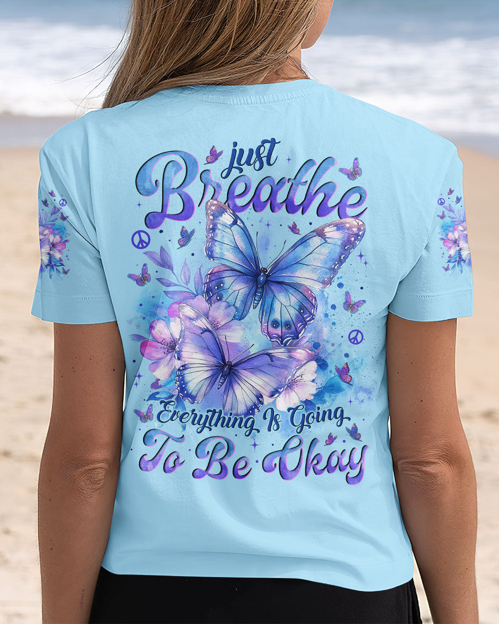 JUST BREATHE BUTTERFLIES ALL OVER PRINT - TYTM2301253