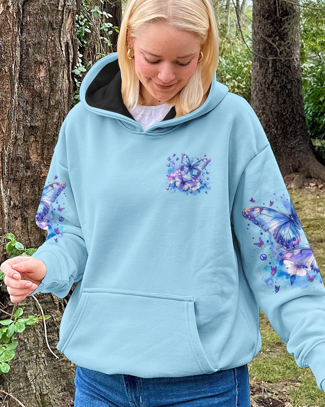 JUST BREATHE BUTTERFLIES ALL OVER PRINT - TYTM2301253