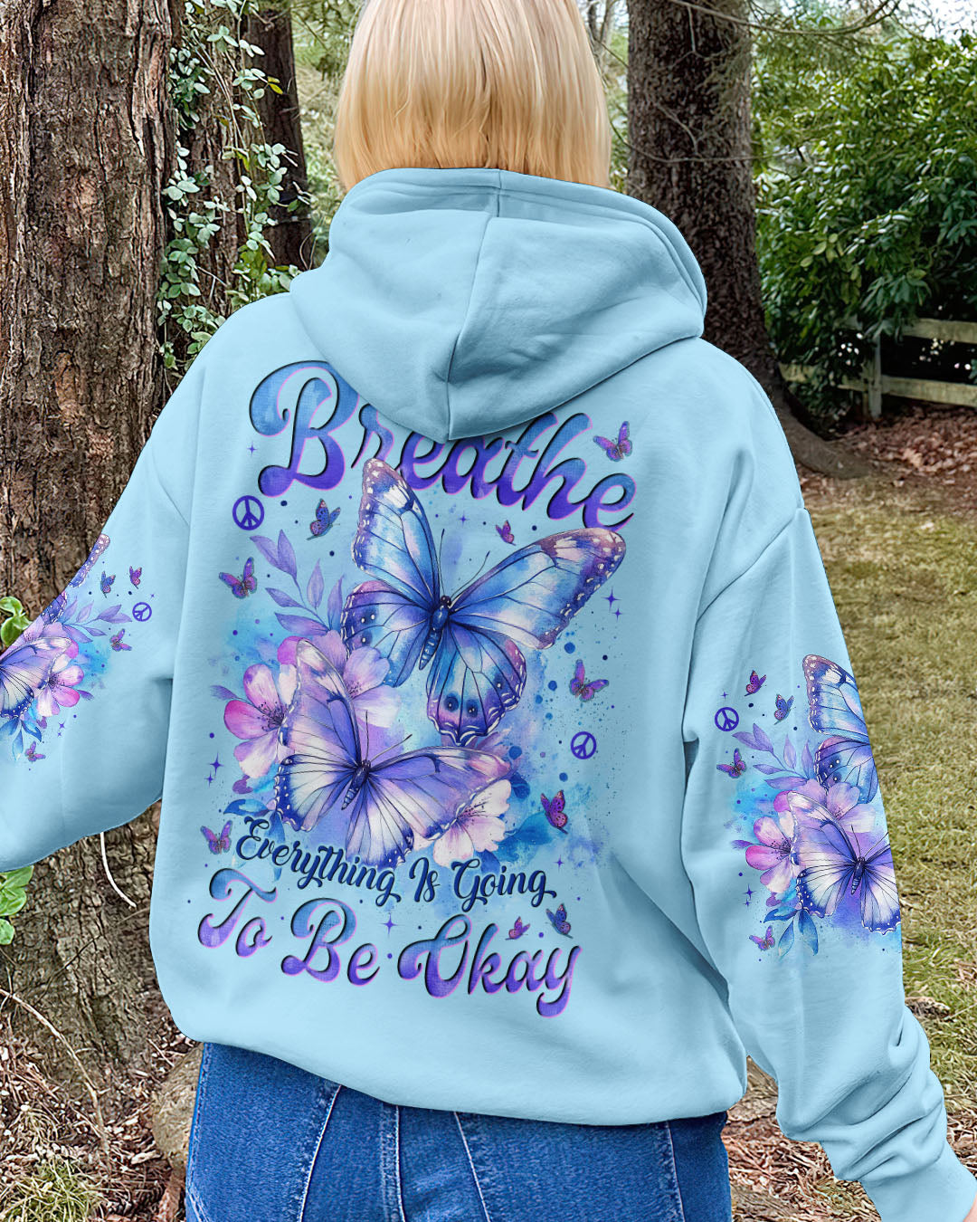 JUST BREATHE BUTTERFLIES ALL OVER PRINT - TYTM2301253