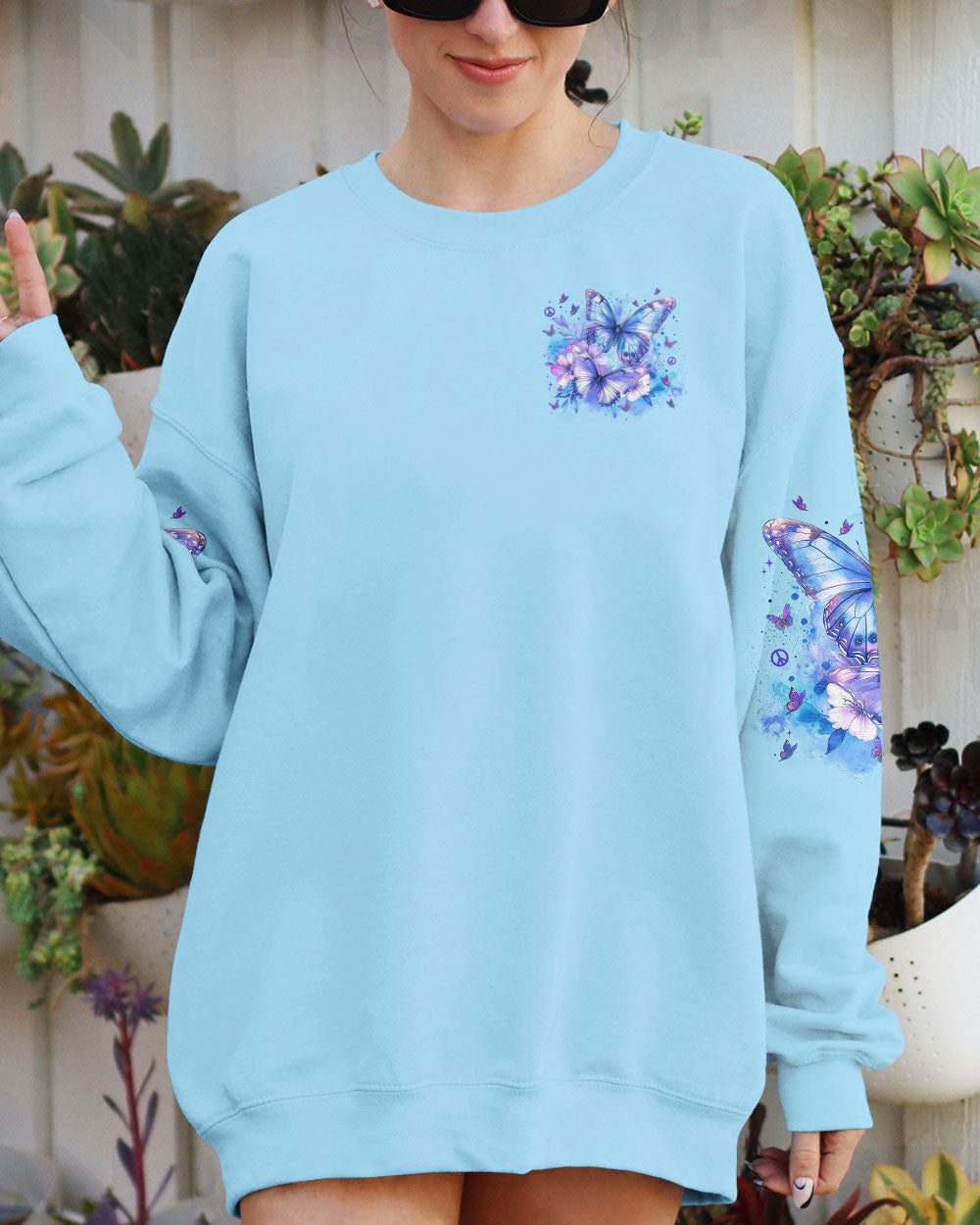 JUST BREATHE BUTTERFLIES ALL OVER PRINT - TYTM2301253