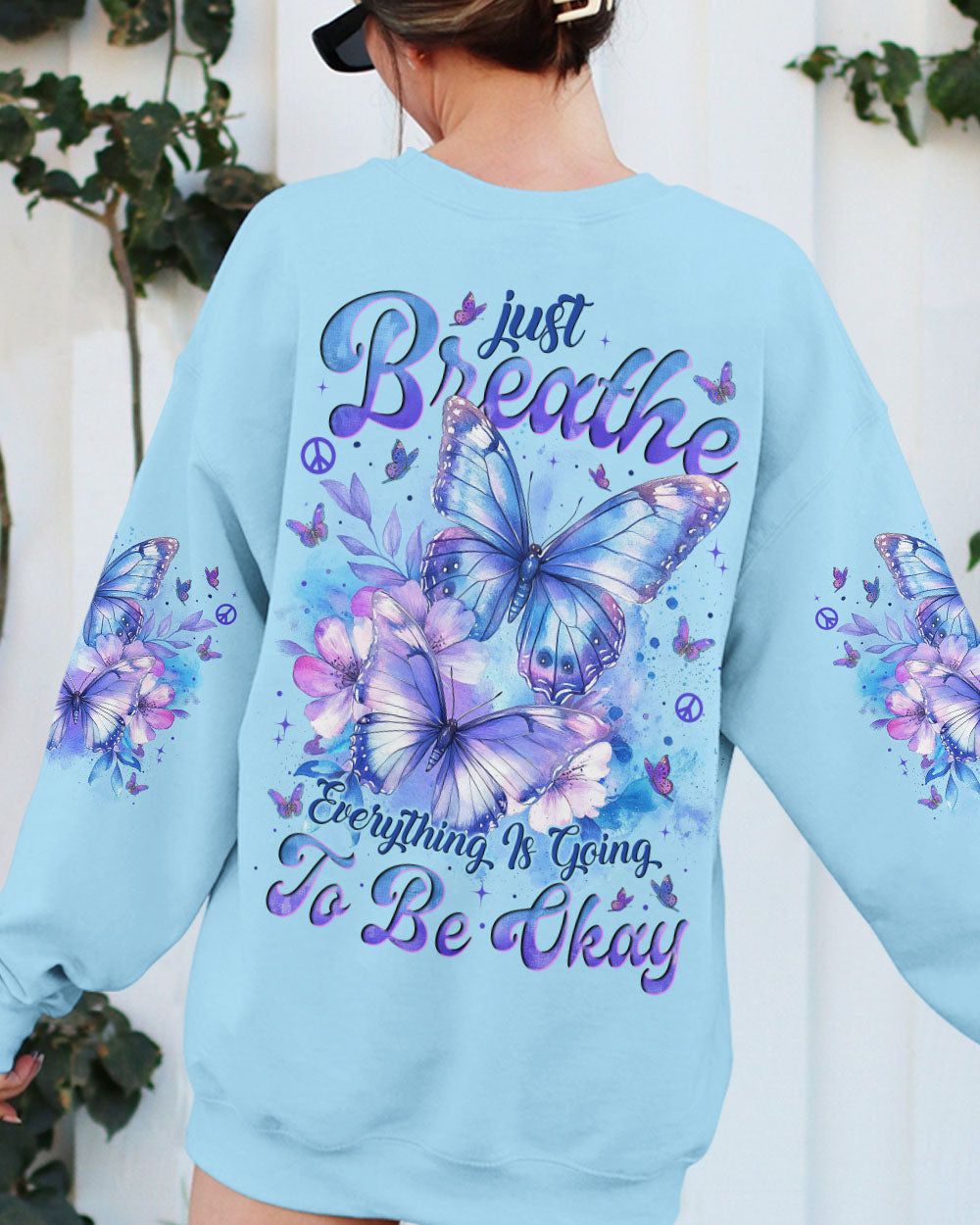 JUST BREATHE BUTTERFLIES ALL OVER PRINT - TYTM2301253