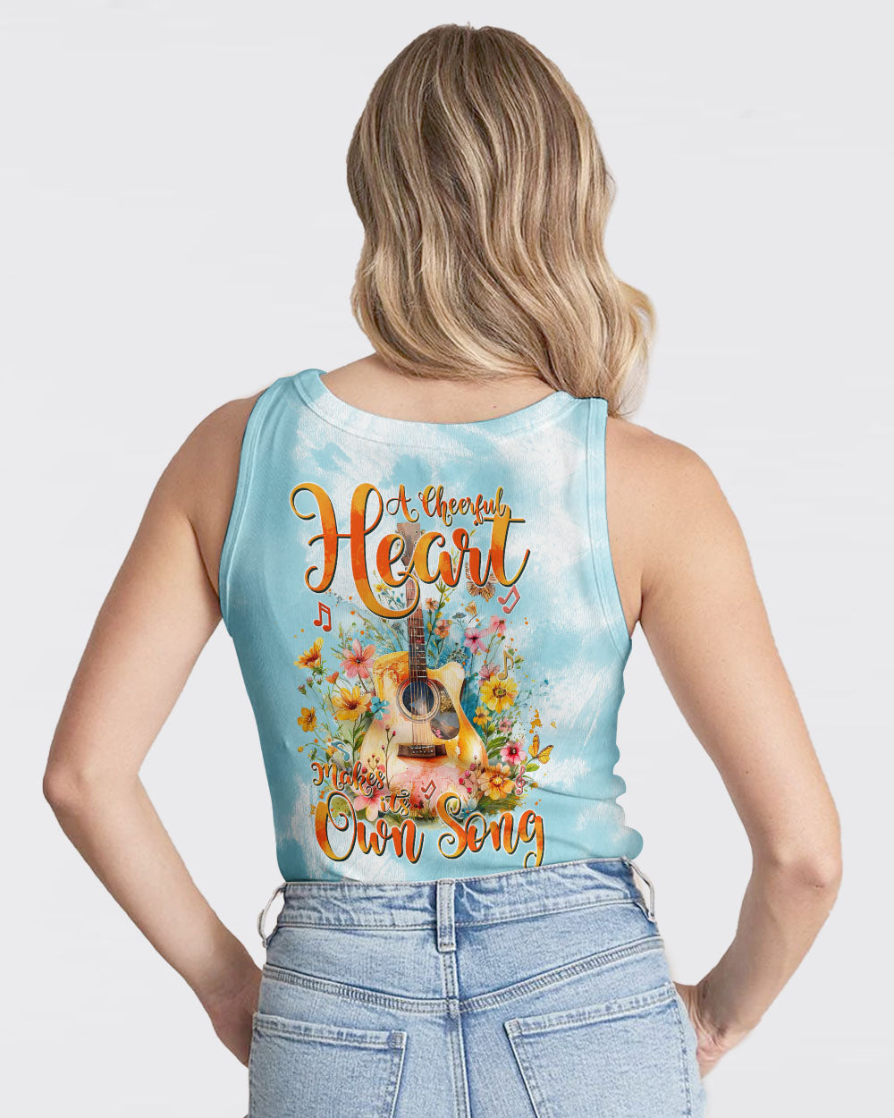 A CHEERFUL HEART MAKES ITS OWN SONG GUITAR ALL OVER PRINT - TYTM2303244