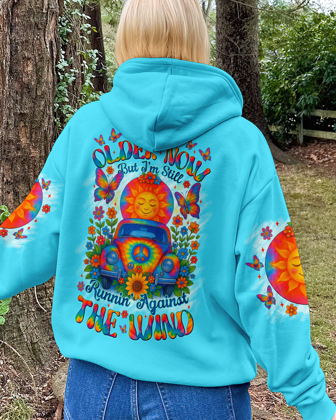 RUNNING AGAINST THE WIND TIE DYE CAR ALL OVER PRINT - TYTM2305251