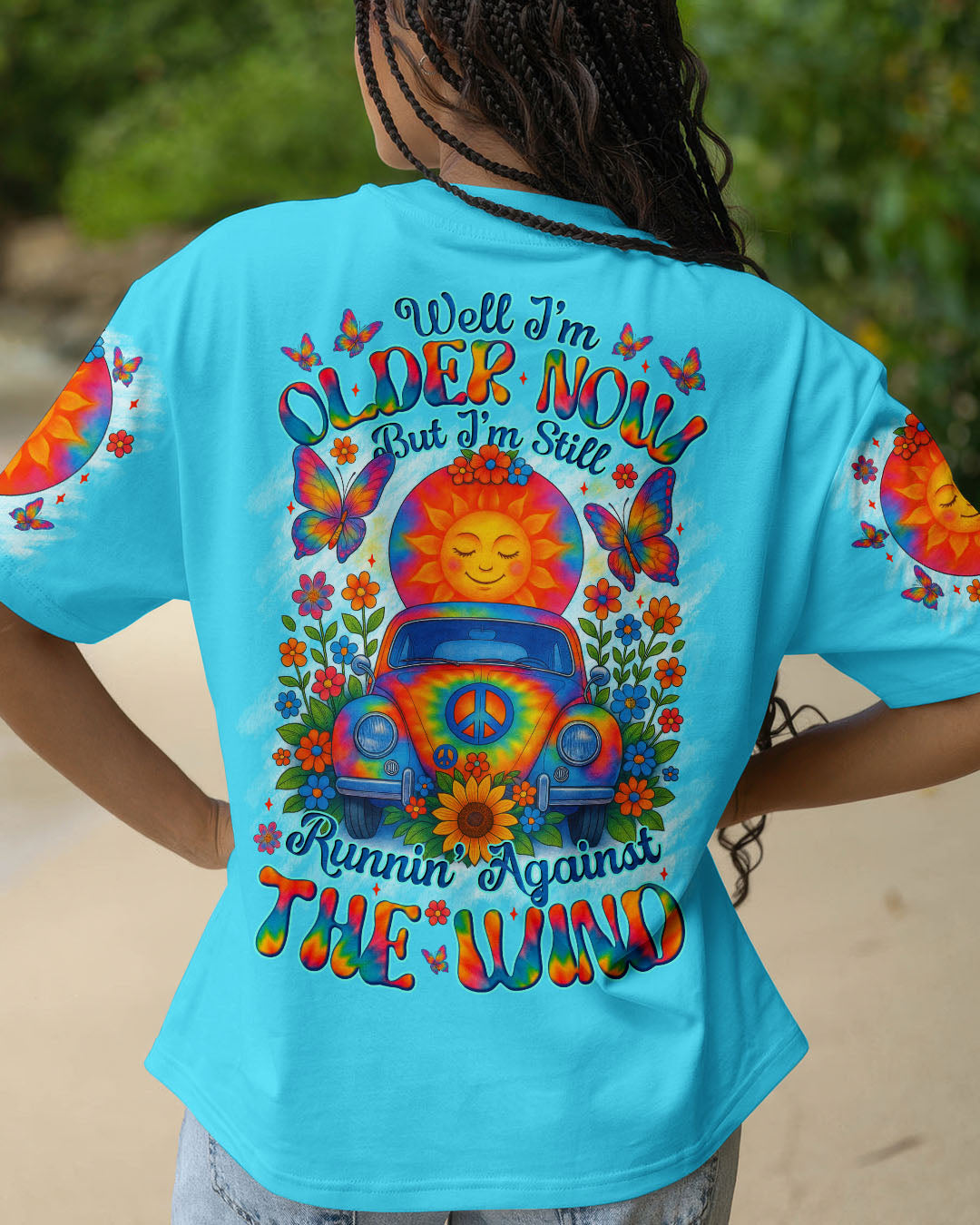 RUNNING AGAINST THE WIND TIE DYE CAR ALL OVER PRINT - TYTM2305251