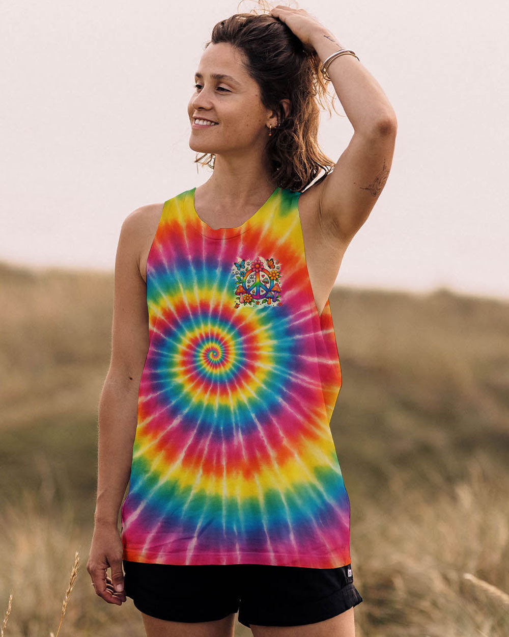 IMAGINE ALL THE PEOPLE LIVING LIFE IN PEACE TIE DYE ALL OVER PRINT - TYTM2306252