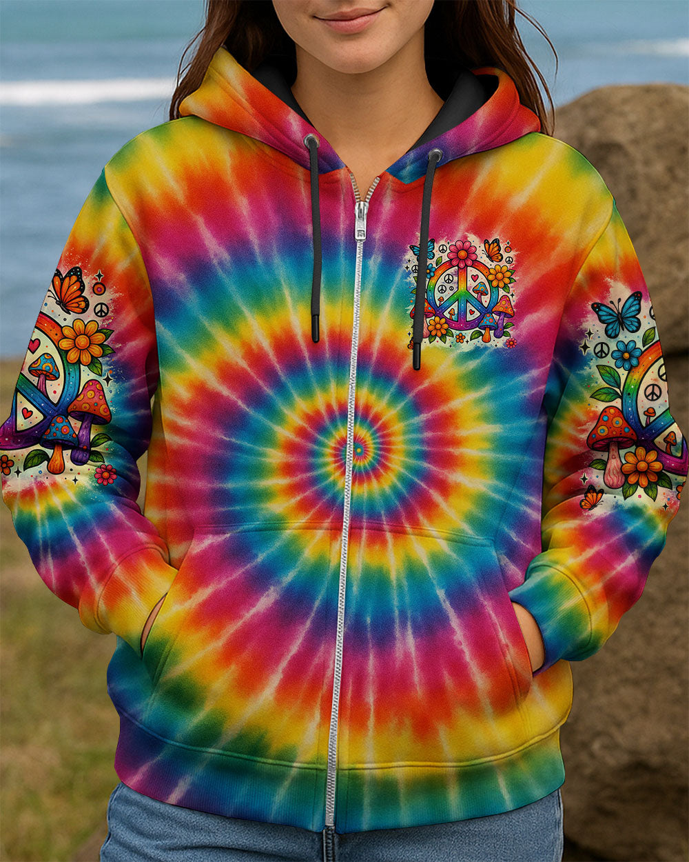 IMAGINE ALL THE PEOPLE LIVING LIFE IN PEACE TIE DYE ALL OVER PRINT - TYTM2306252