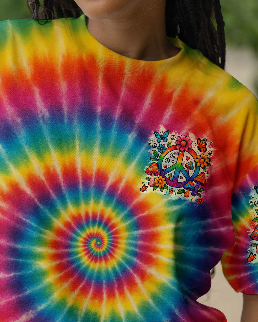 IMAGINE ALL THE PEOPLE LIVING LIFE IN PEACE TIE DYE ALL OVER PRINT - TYTM2306252